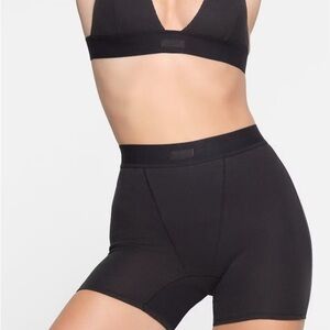 NWT Skims Cotton Rib Boxer Shorts Size XS in Soot